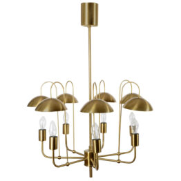 Chandeliers in brass, by Hans Agne Jakobsson, Markaryd, 1950-60´s