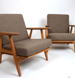 Hans-J.-Wegner-pair-of-GE-240-“Cigar”-Lounge-Chairs